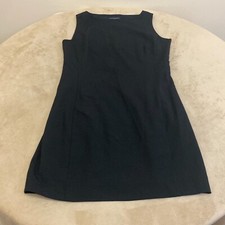 Banana Republic Womens Black Sleeveless Stretch Round Neck Sheath Dress Size 10