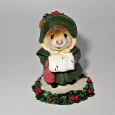 Wee Forest Folk Figurine MISS NOEL Green Dress White Muff M-146 Mint NO CHIPS!