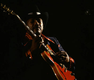 Photo Of Otis Rush Performing On Stage 1977 OLD PHOTO