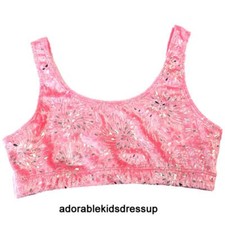 Sports Bra Top Girls Small 4-6 Medium 8-10 Large 12-14 PanneVelvet