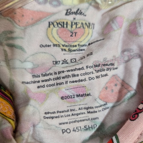 NEU Posh Peanut 2T Groovy Barbie & Friends 1-teiliger Body Anzug Strampler ärmellos - Bild 8 von 9