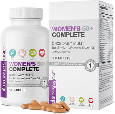 Bronson ONE Daily Women s 50+ Complete Multivitamin Multimineral, 180 Tablets