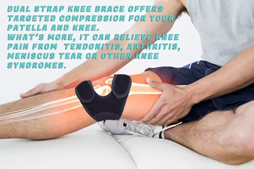 Patella Stabilizer Knee Support Strap Tendon Brace Pain Rellief Sport Warp Belt - Picture 3 of 32