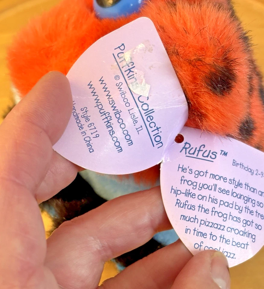 Puffkins de Swibco “Rufus” 1994 peluche Foto 3 de 4