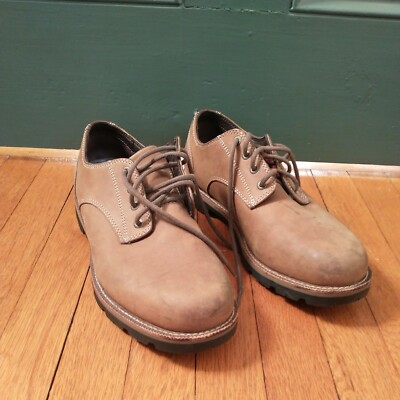 NICE LL Bean Men's 11.5 Medium East Point Oxfords #282578 Brown Suede Leather 