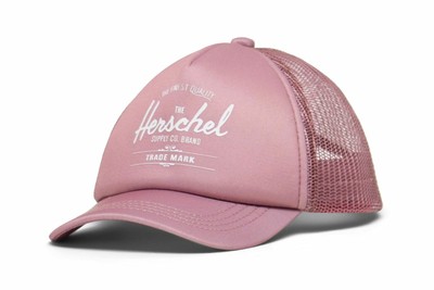 Herschel Whaler Mesh Hat Kids Cap Accessoire Rosa Weiß Neu