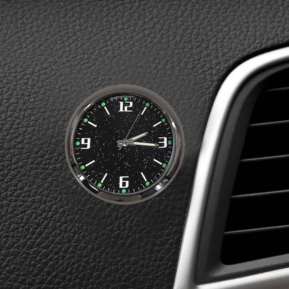 Universal Luminous Quartz Clock Stick-On Watch Car Interior Accessories Black - Image 4 of 4