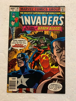 THE INVADERS #40 VF- MARVEL COMICS BRONZE AGE 1979