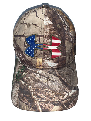 Under Armour Realtree Camo Hat Baseball Cap Patriotic American