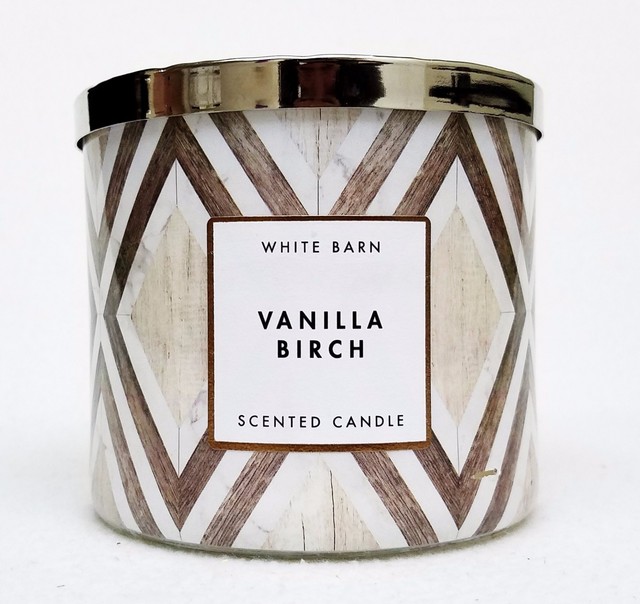 Bath & Body Works VANILLA BIRCH Large 3Wick Candle WHITE BIRCH WARM