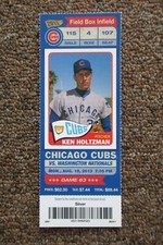 CHICAGO CUBS VS NATIONALS 8/19/2013 FULL TICKET ~ NATE SCHIERHOLTZ (2 HRs/6 RBI)