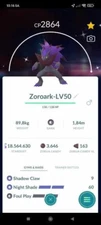 Pokemon Shiny Zoroark LV50 3moves - TRA'DE 1 mill or 20k Dust GO - Description