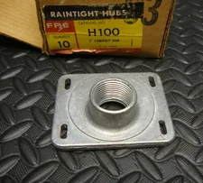 NEW FPE Rain Proof Hub H100 1 " Electric Box Conduit Hub Federal Pacific