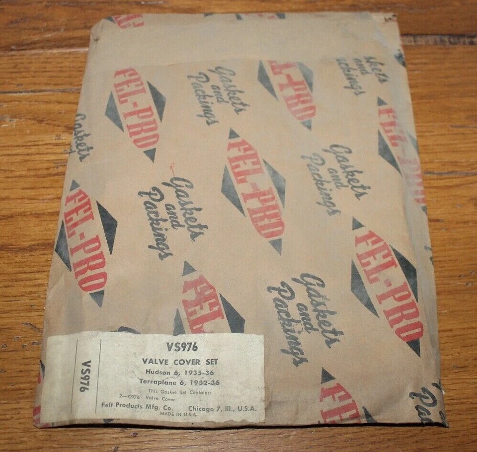 Juego de cubiertas de válvula NOS Fel Pro VS976 1935-1936 Hudson 6, 1932-1936 Terraplane 6  Foto 2 de 3