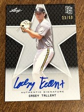 CASEY TALLENT 2020 Leaf Perfect Game BLACK AUTOGRAPH #23/50 CLEMSON