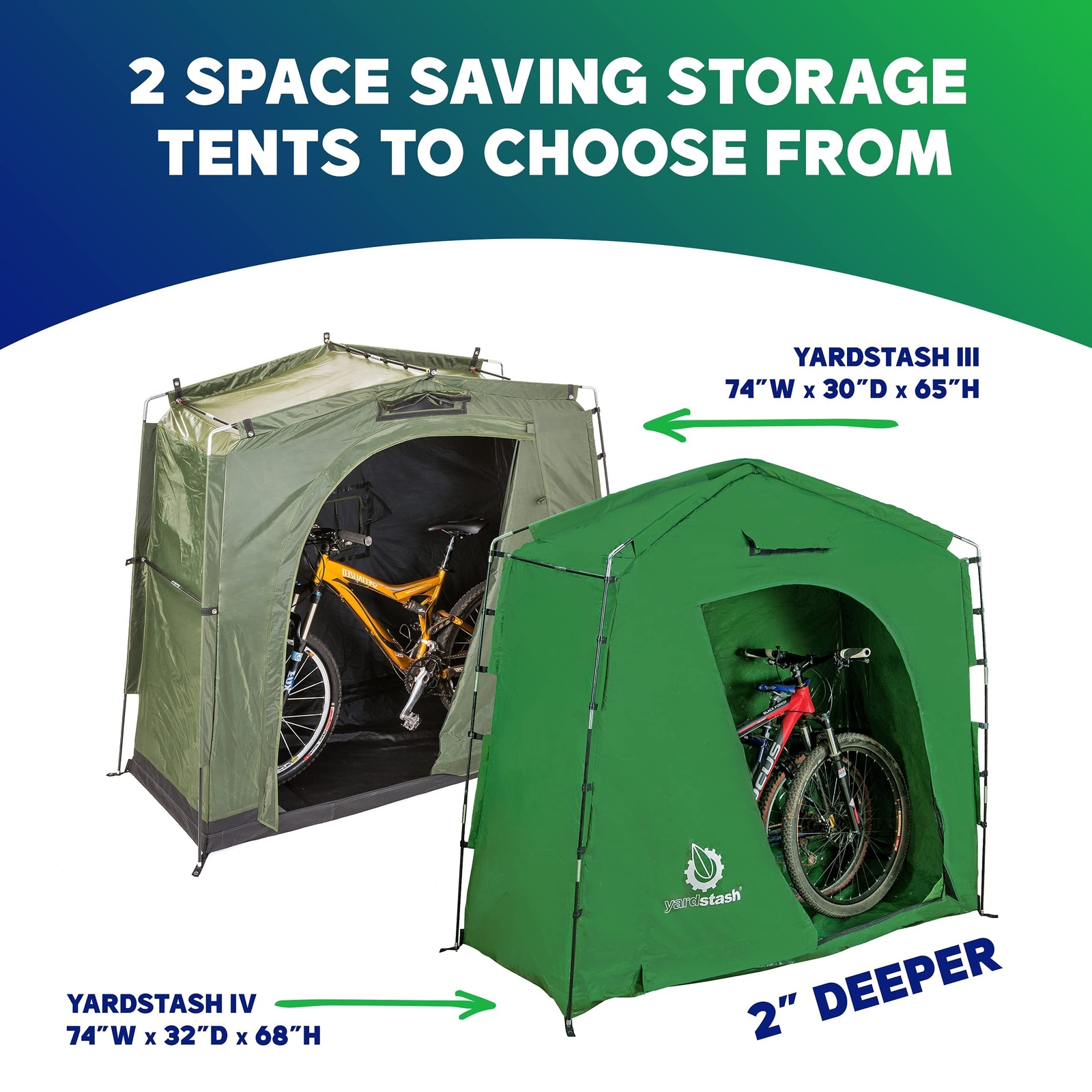 YardStash Bike Storage Tent, Outdoor, Portable Shed Cover for Lawn