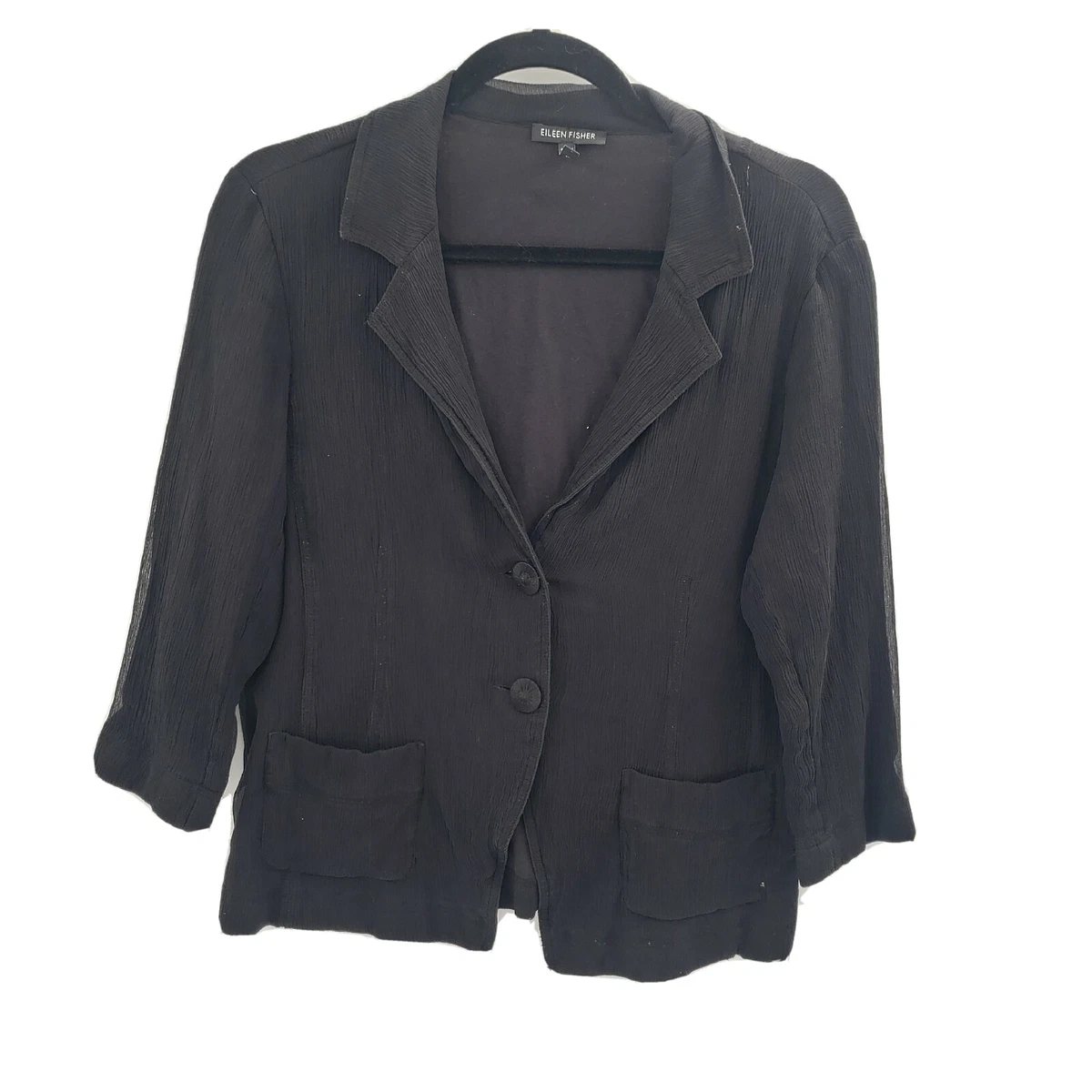 Eileen fisher silk jacket sale