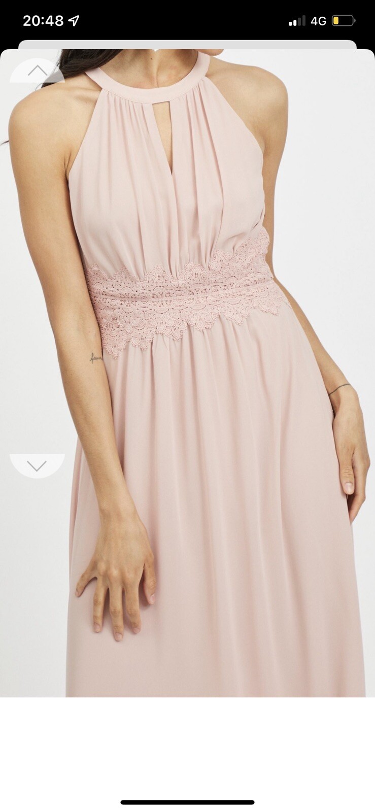 vila halter neck bridesmaid dress dusty blush pink si… Gem