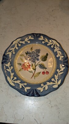 Flora Blossom Plate.Porcelain 8 7/8'' Pamela Gladding Violets Never Used