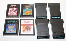 Atari 2600 Lot of 8 Tested Games Video Pinball, Lock 'n' Chase, Space Attack