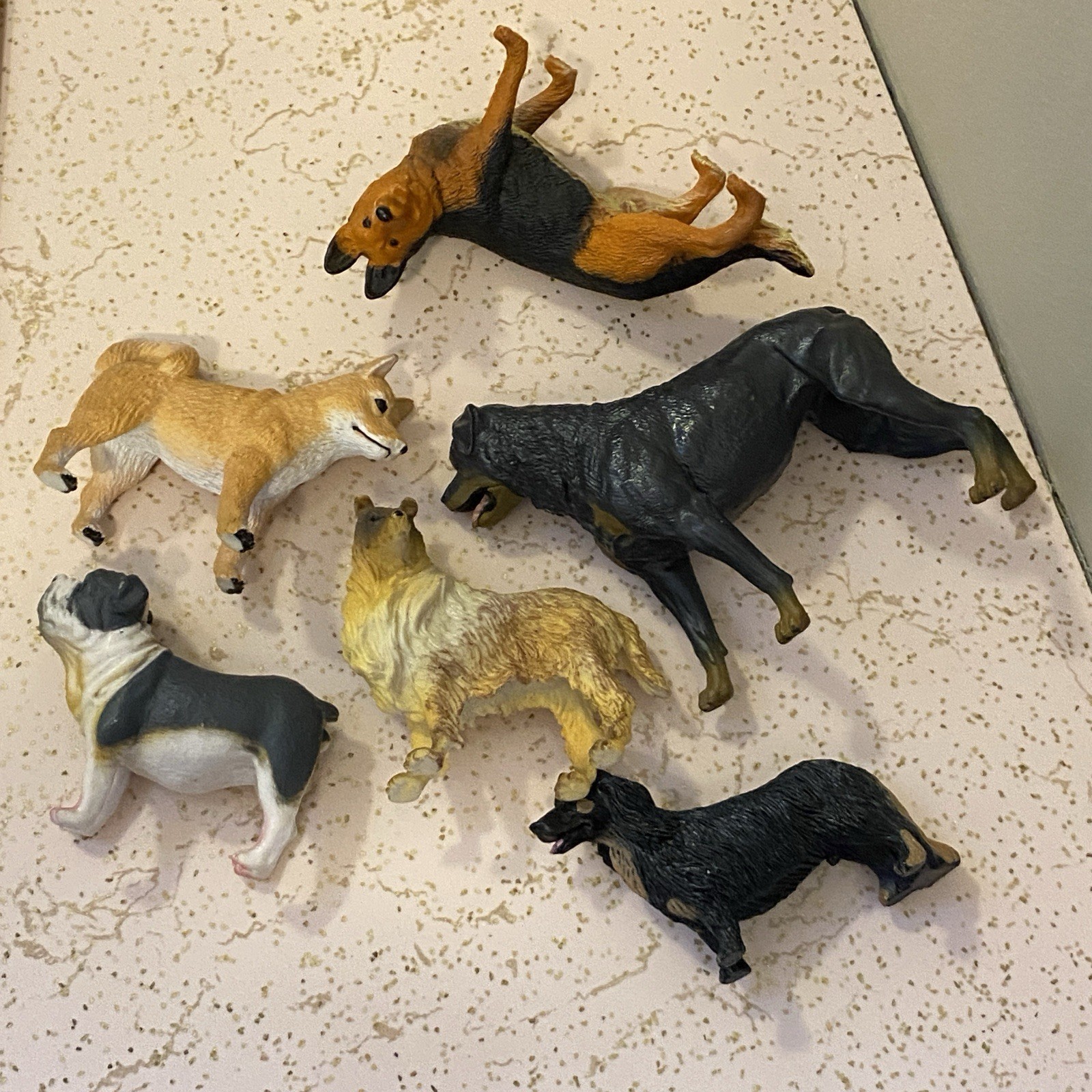 Toy Dog Figures lot of 6
