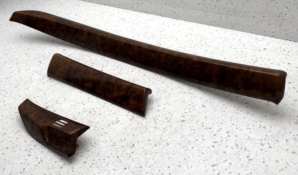 2008-2012 Honda Accord Dash Woodgrain Trim Bezel Set 3 pcs Factory OEM LHD Only2 - Image 3 of 4