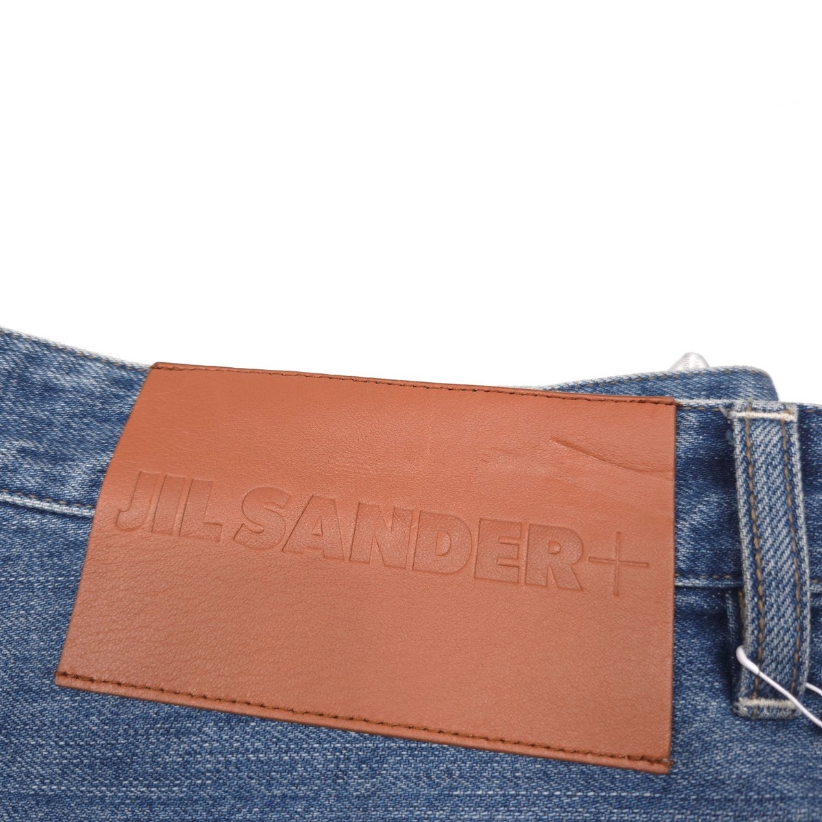 $1190 Jil Sander Washed Raw Loose Wide Leg Canard Blue Jeans Japan