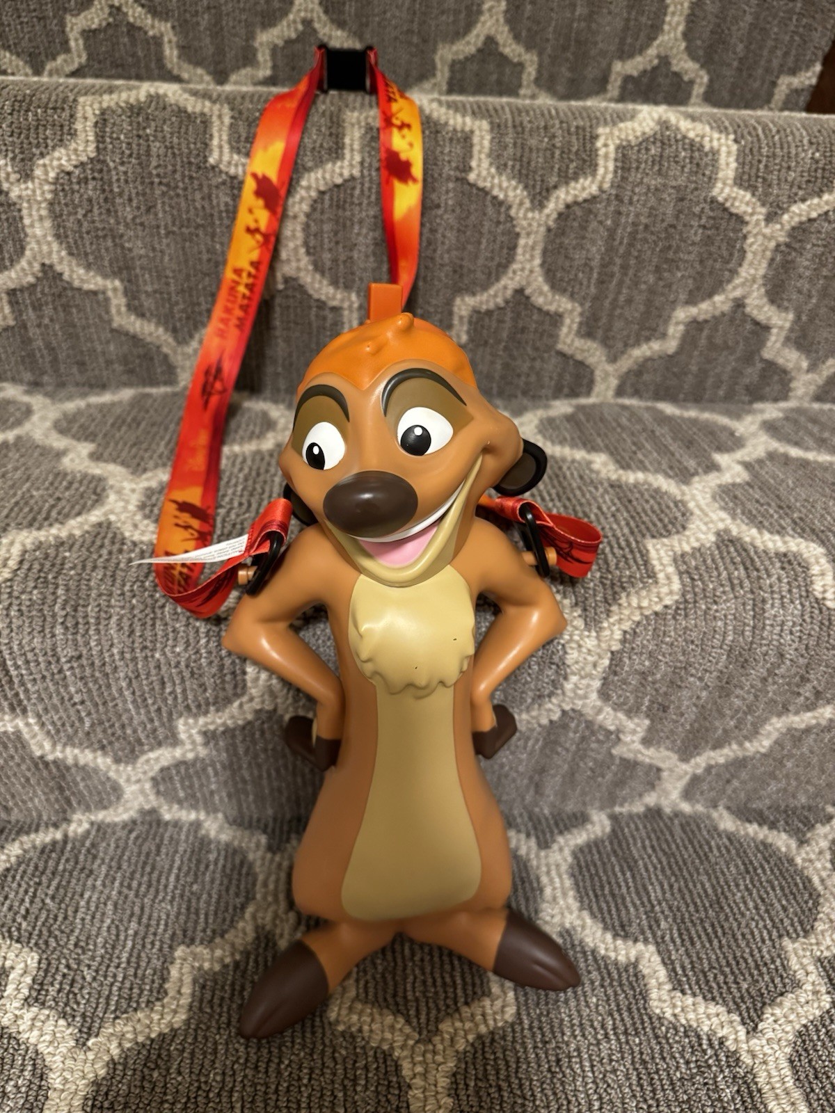 Timon Sipper Cup Disney Parks Lion King Water Bottle w/ Carr