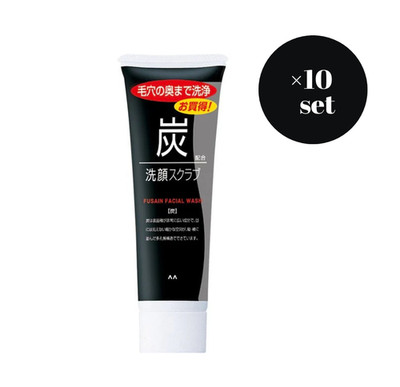 Mandom Charcoal Sumi Gesichtspeeling 100g x 10 Set Peeling Gesicht Porenpfleg...