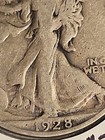 1928-S Walking Liberty Half Dollar Better Date 90% Silver Fine F Circulated — photo 2