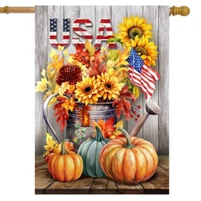 Briarwood Lane Americana Autumn House Flag