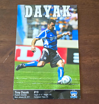 #ad Almadenpress Troy Dayak San Jose Earthquakes vs Real Salt Lake 2005 Program $70.00