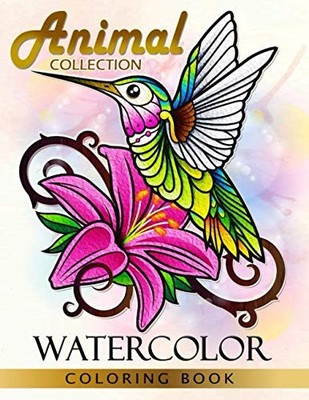 Animal Water Color Coloring Book: A..., Firework Publis