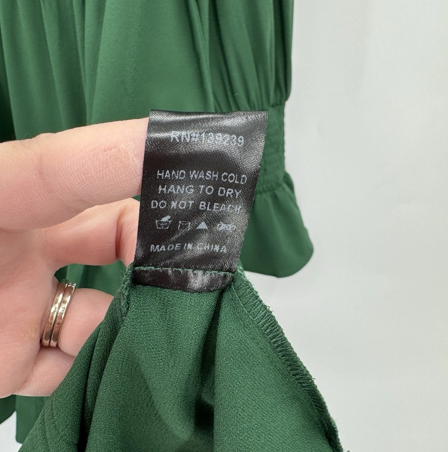 Abito Kenzo Pomander Place by Tuckernuck Hunter verde elasticizzato in crepe taglia M