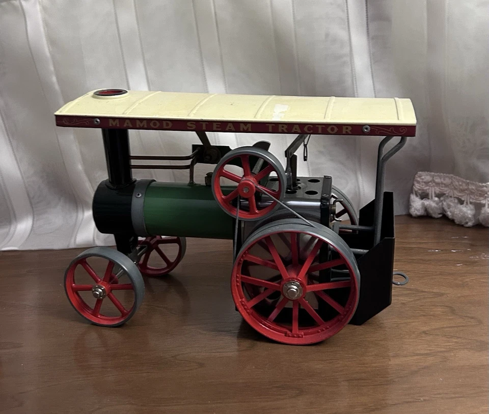 Tractor de vapor Mamod modelo TE-1A motor de tractor con techo y carrocería verde en muy buena condición Foto 2 de 4