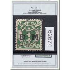 Gdansk Post 1922 Mi.nr. D 16 Y Postmarked Tested