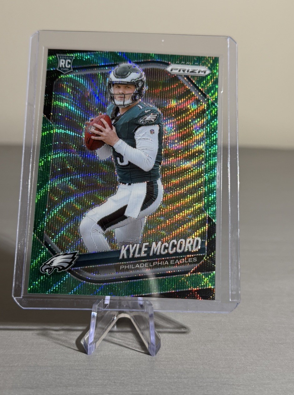 2025 Panini Prizm Rookie Kyle McCord #377 Green Wave Prizm (RC) Color Match