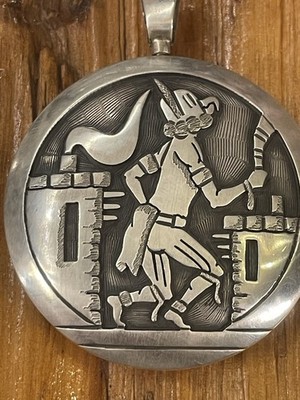 Beidseitiger Hopi Anhänger Edison Wadsworth, Vintage mit Sammlerwert, Sterling