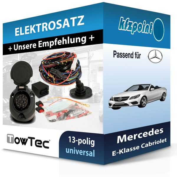Towtec E-Satz 13Polig Universell Passend für Mercedes E-Klasse Cabriolet-image