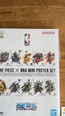 ONE PIECE x NBA B4 Size Mini Poster Set 10 Sheets Limited Japan