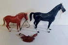 Y-152 VTG 60/70S MARX BEST OF THE WEST BLACK THUNDERBOLT & PONCHO PONY FIGURES!
