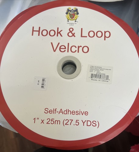 Hook & Loop Velcro White Self Adhesive 1” X 25m (27.5 Yards) Price Per Roll - Picture 2 of 5