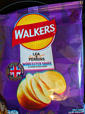 Walkers Lea & Perrins Worcester Sauce Flavour Trippy Misprint Potato Crisps Bag