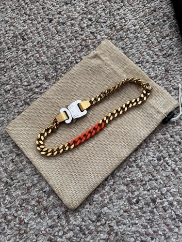 Collana girocollo 1017 ALYX 9SM maglie colorate oro catena fibbia taglia MEDIA NUOVA