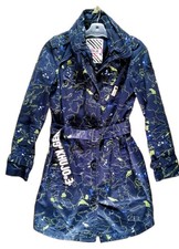 Khujo 🌟 Trenchcoat Parka Mantel 🧥 Damen ✨ Neuwertig Größe S / 36 💖 Blau Bunt