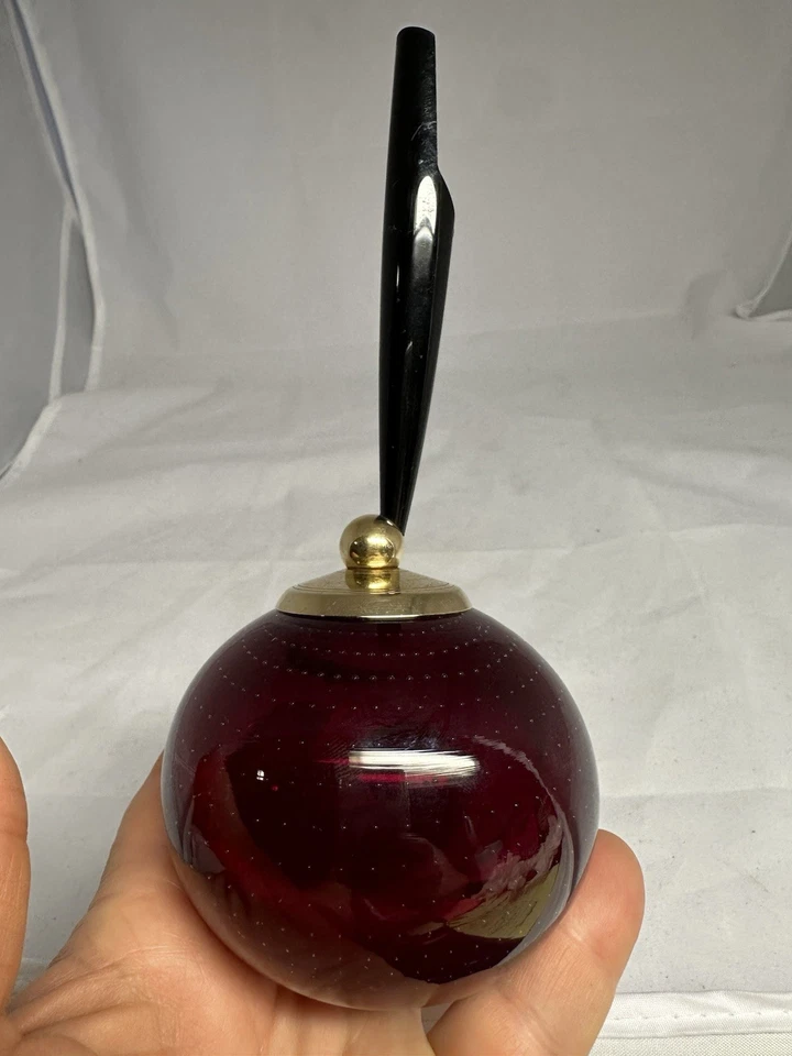 Base de bolígrafo de escritorio Parker vintage rojo carmesí Foto 4 de 4