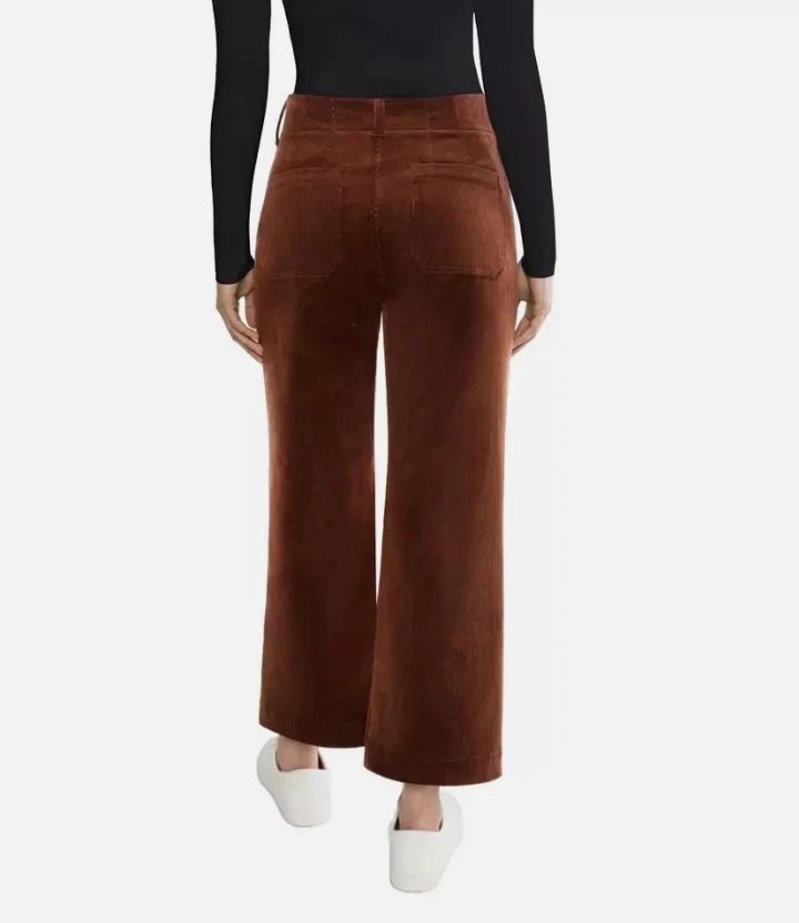 Pantalón Matty M Para Mujer Pierna Ancha Pana Tiro Alto Ladrillo Talla XXL Foto 2 de 4