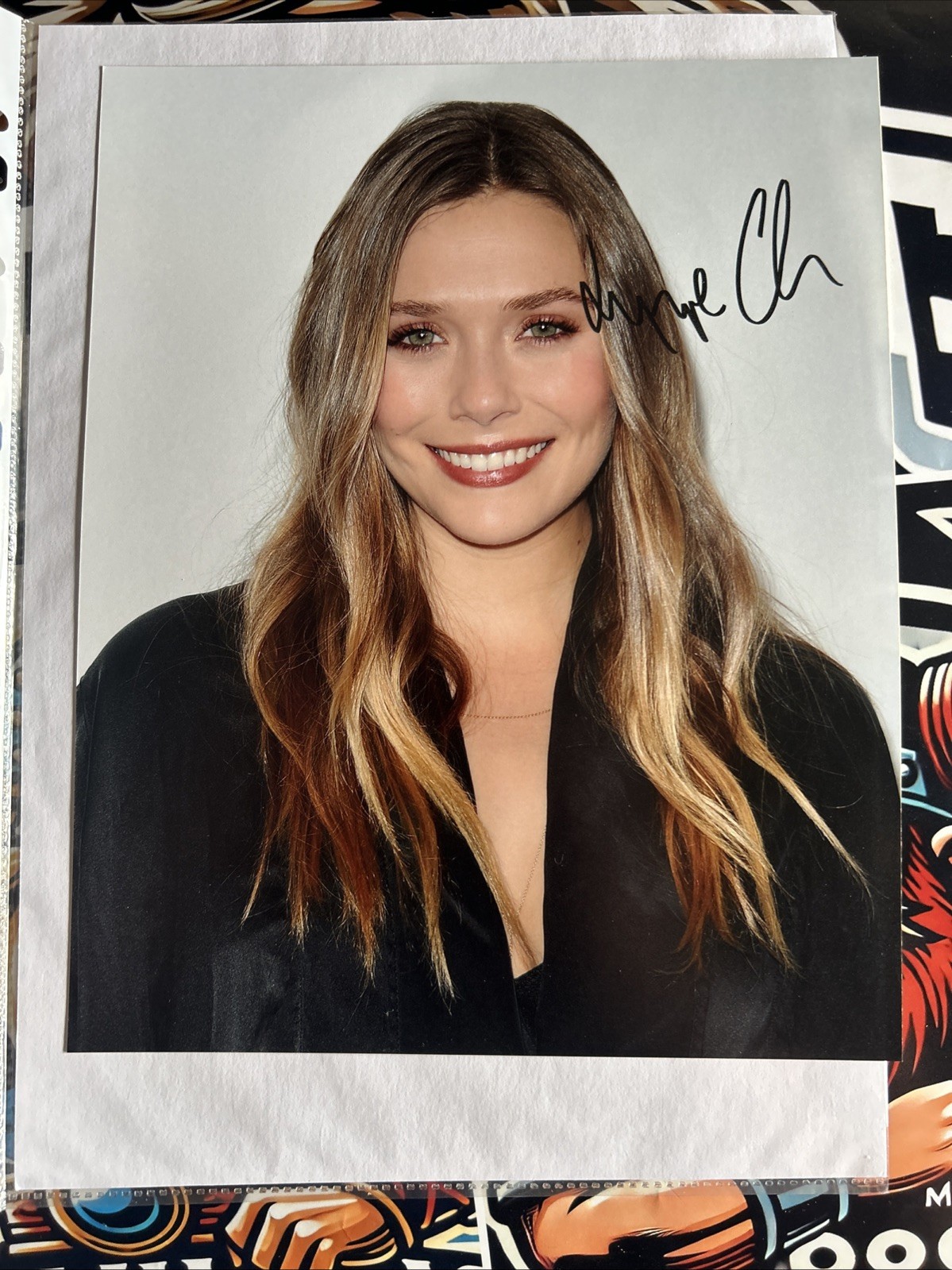 Genuine Hand Singed 10x8 Elizabeth Olson (Scarlet Witch) Picture With Coa