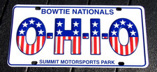 Chevrolet Bowtie Nationals Red White Blue O H I O Metal Sign Ohio License Plate Chevrolet Bowtie Nationals Red White Blue O H I O Metal Sign Ohio License Plate