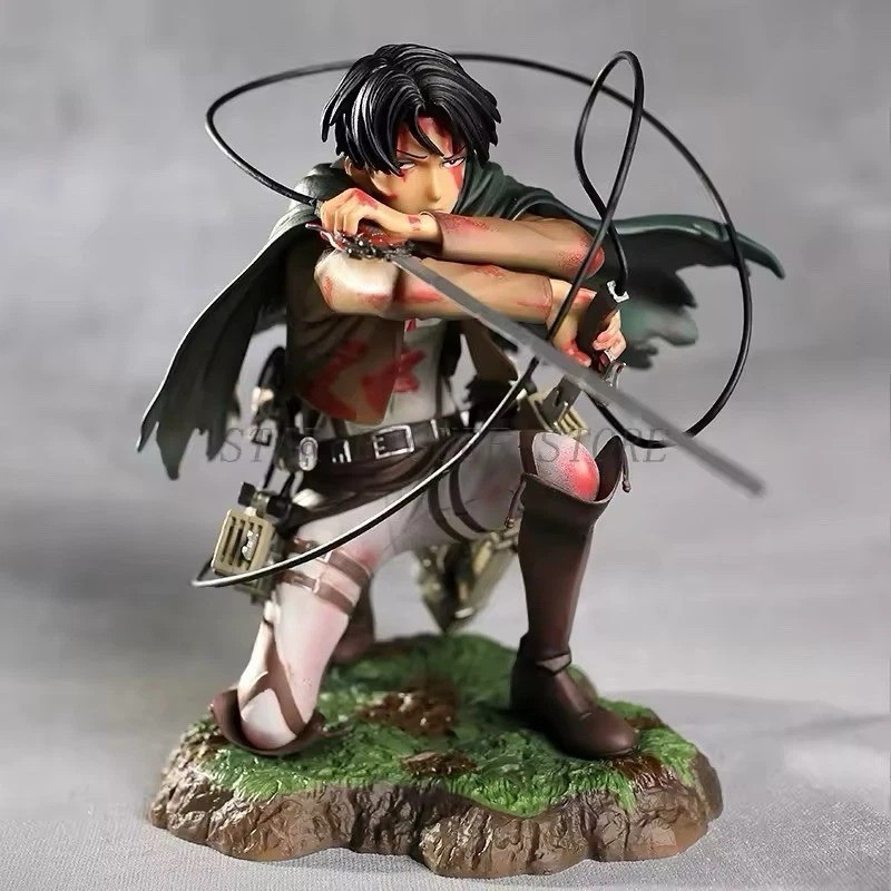 ✅Action Figure Levi Ackerman 18cm Attack On Titan Statua Collezione Anime Manga